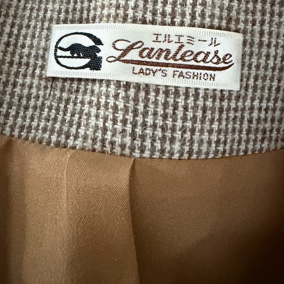 Lanlease Women’s Blazer Brown/white Checked Lined See Descrip For Measurements - Picture 5 of 6